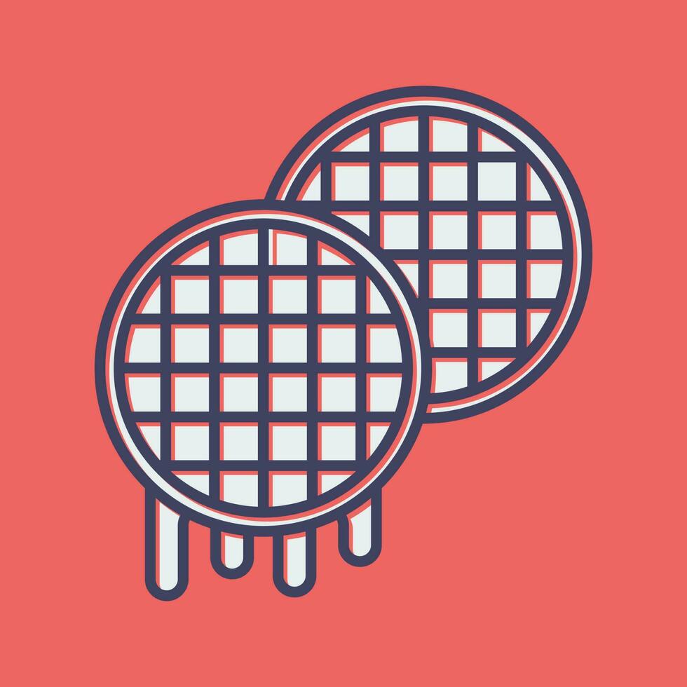 Waffle Vector Icon