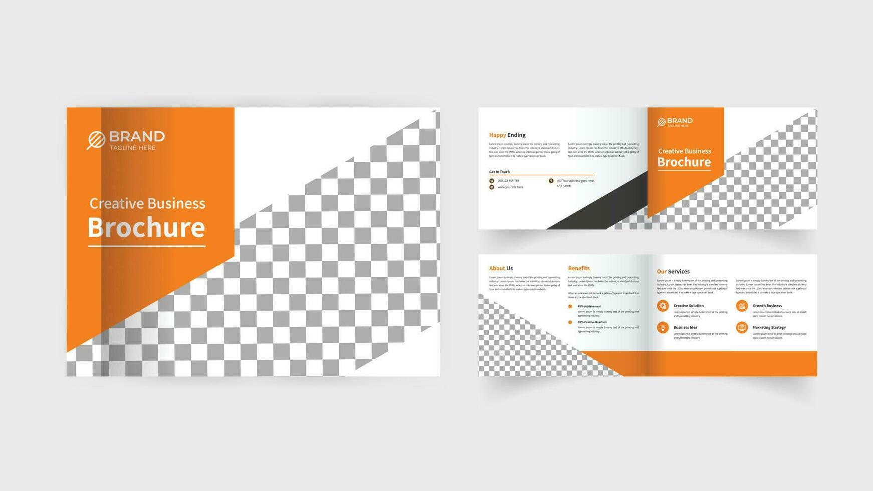 Business Landscape Brochure Template Design vector
