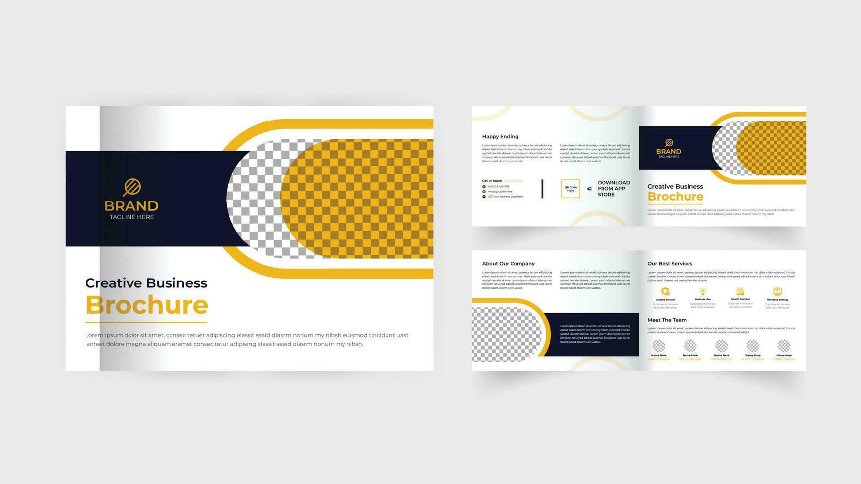 Business Landscape Brochure Template Design vector