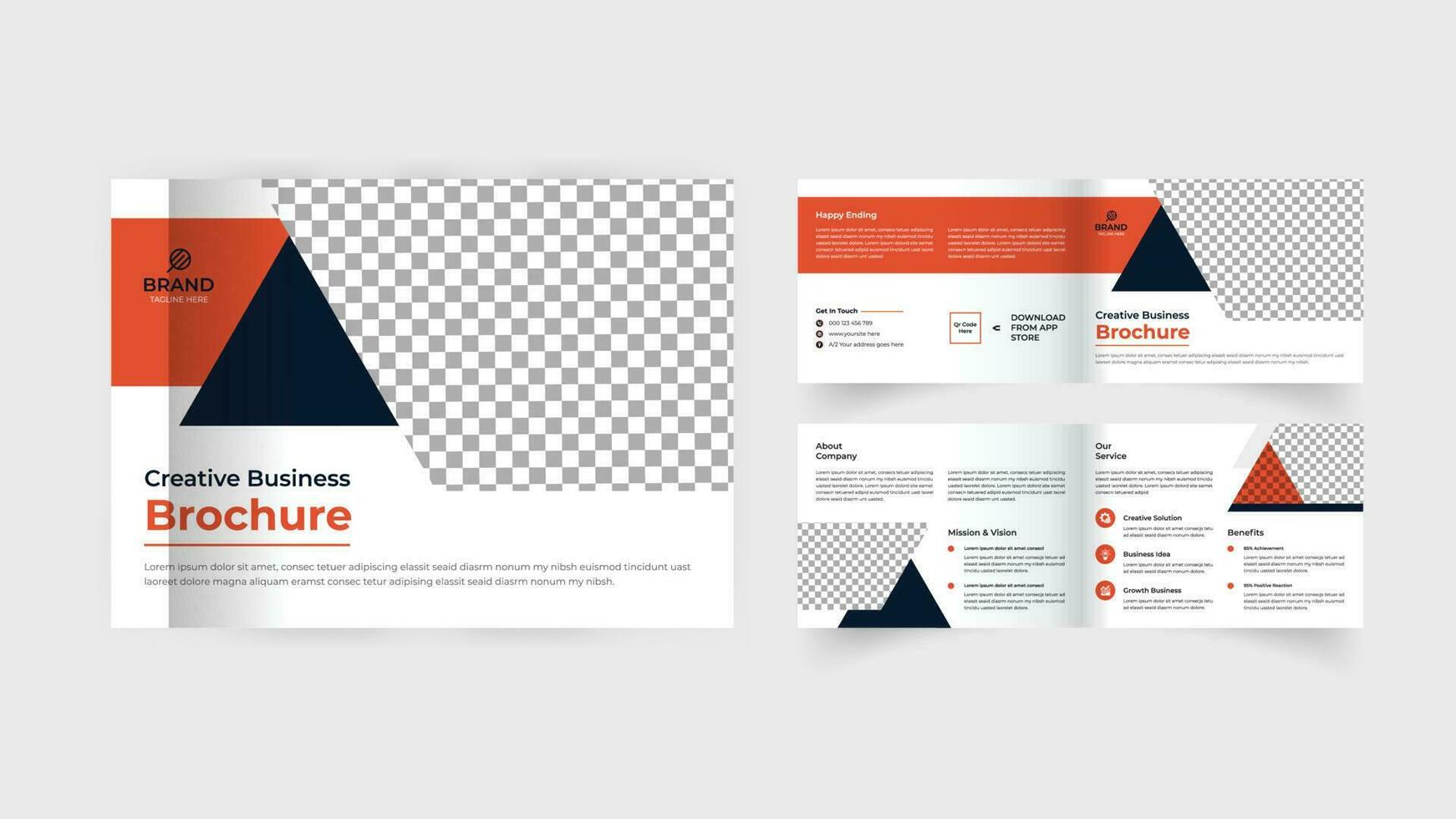 Business Landscape Brochure Template Design vector