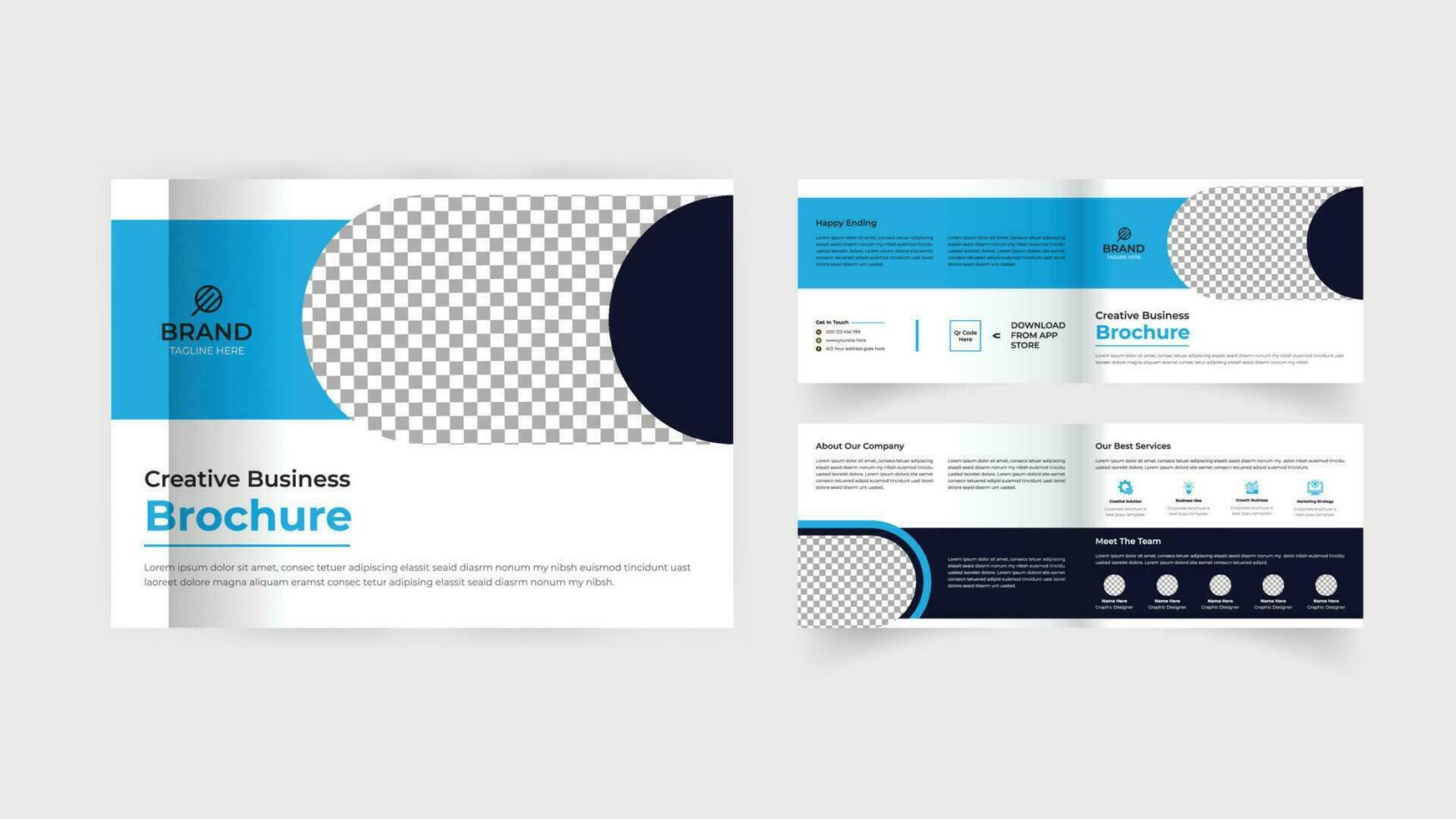 Business Landscape Brochure Template Design vector