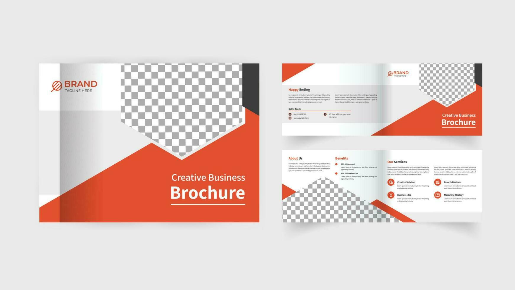 Business Landscape Brochure Template Design vector