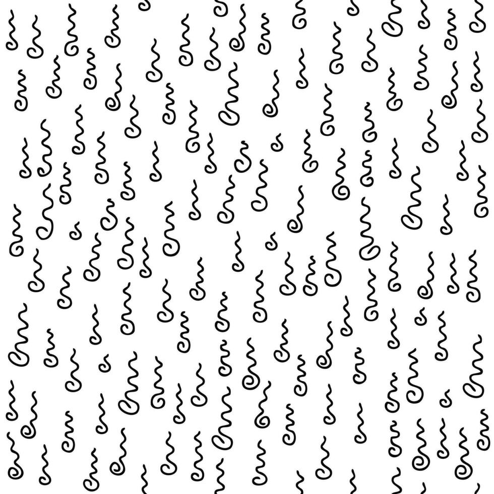 Abstract squiggly lines doodle seamless pattern. Creative background for tee, textile, paper and fabric. vector