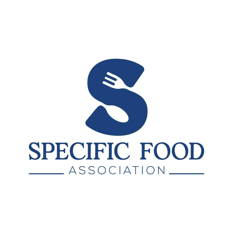 Specific food minimalist letter logo design vector