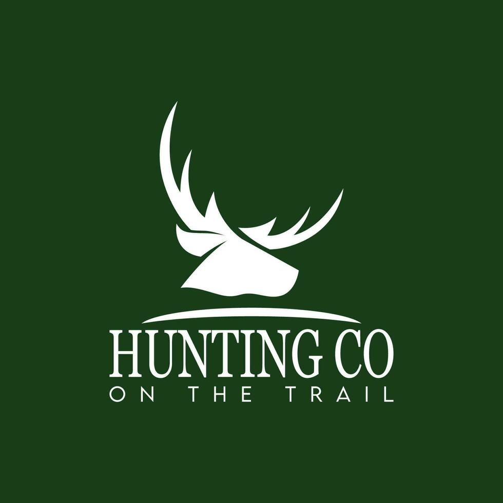 Hunting Co minimalist logo design vector