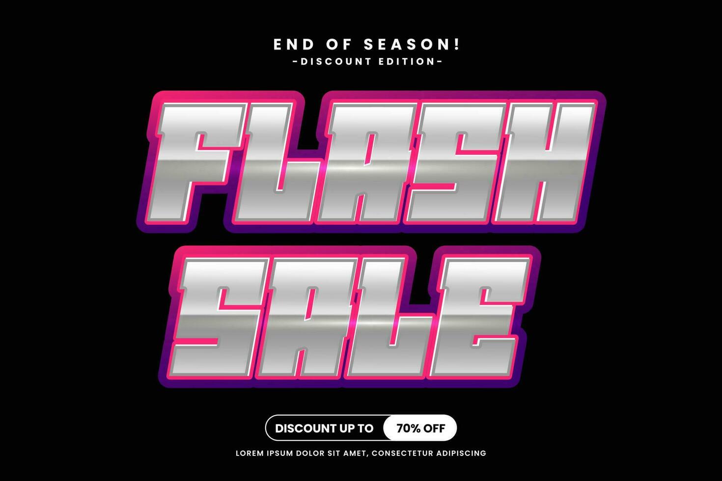 Vector Flash Sale big promo text effect