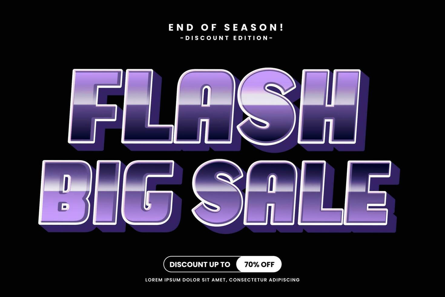 Vector Flash Sale big promo text effect