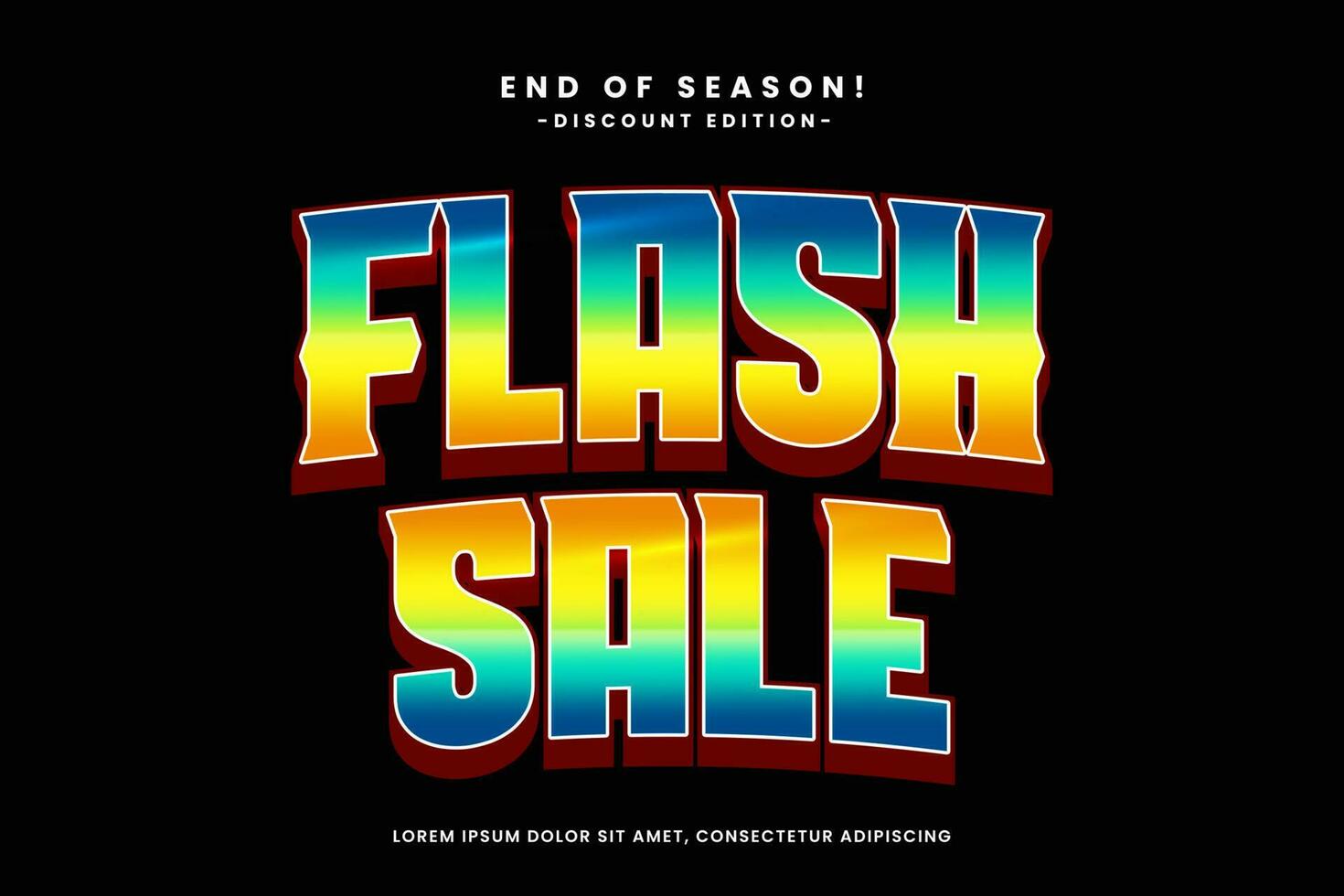 Vector Flash Sale big promo text effect