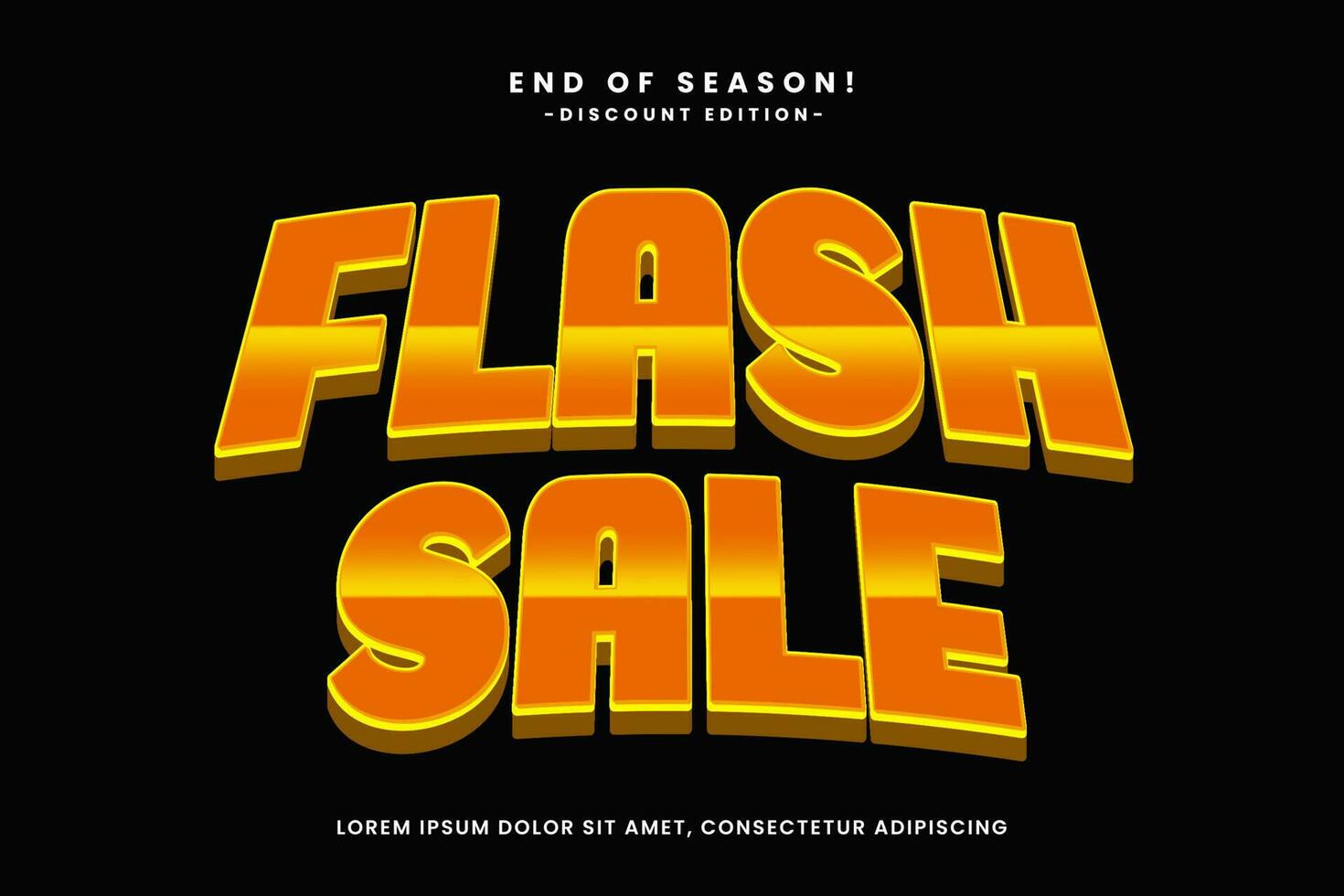 Vector Flash Sale big promo text effect