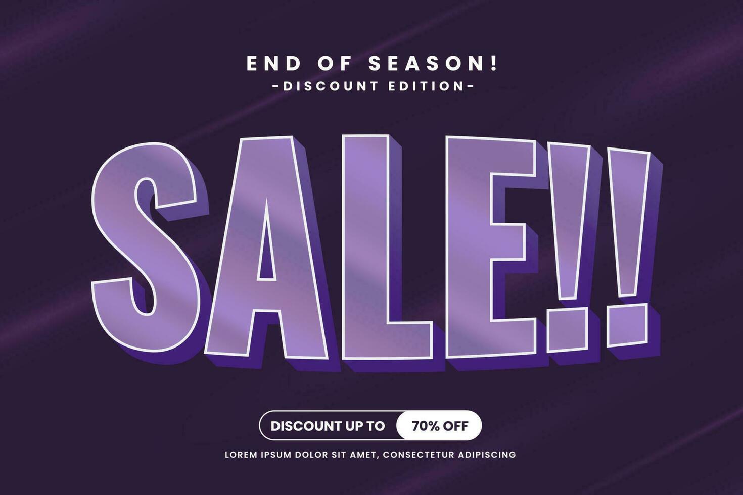 Vector Sale big promo text effect