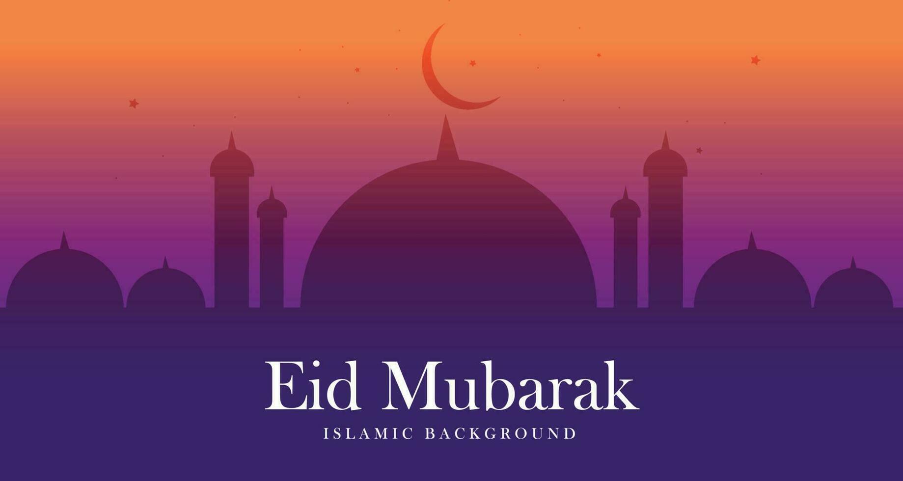 Eid Mubarak Art Illustration Background Design Template vector