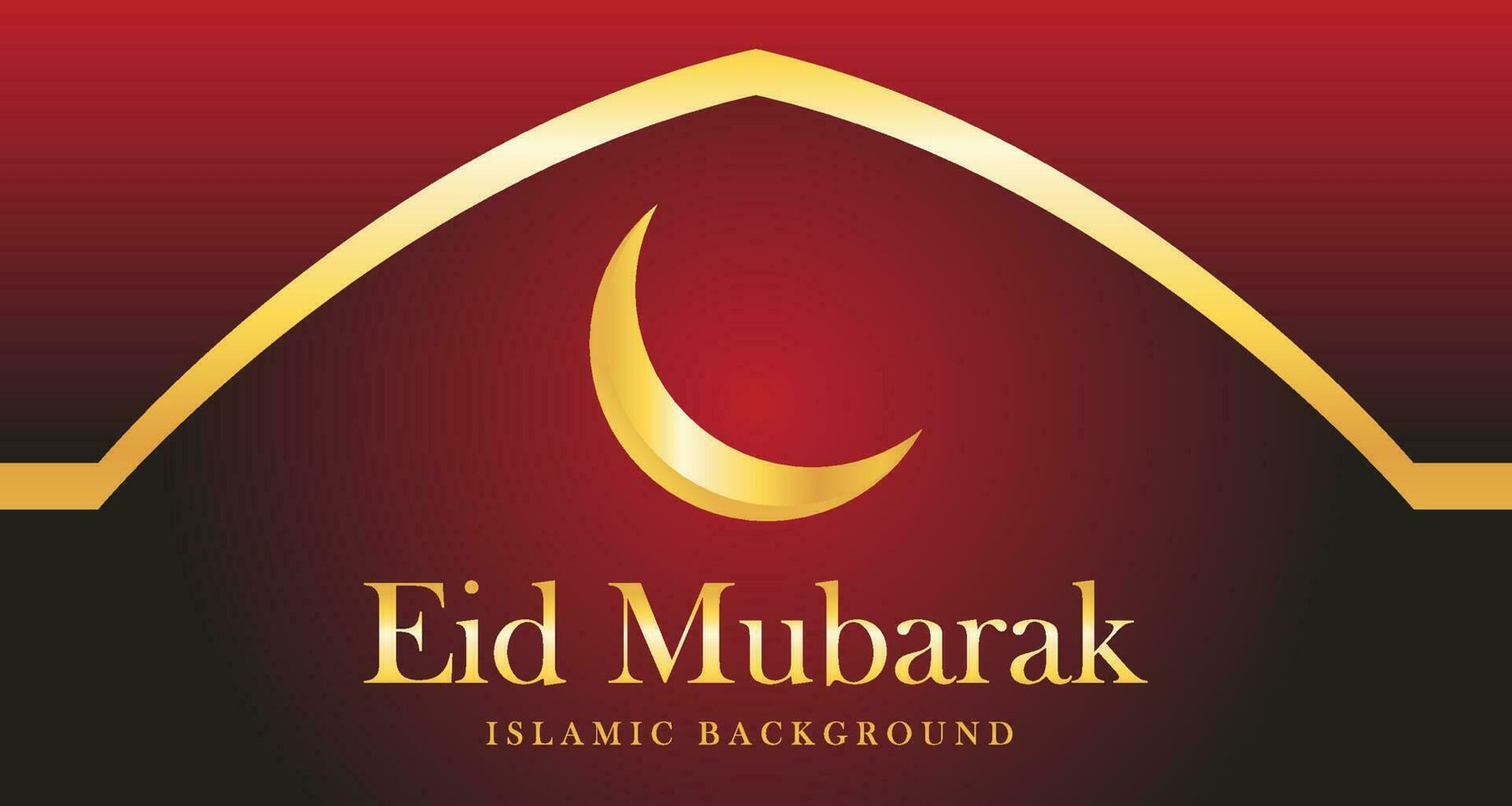 Eid Mubarak Red Background Design Template vector