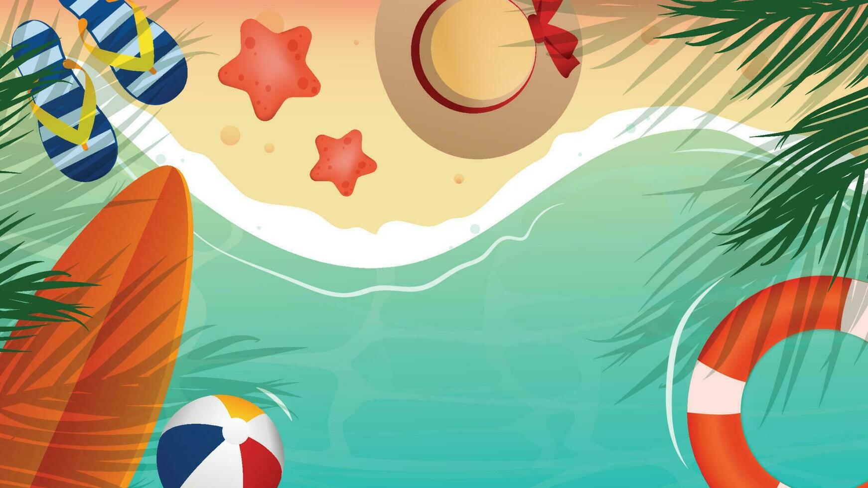 Summer Beach Background vector