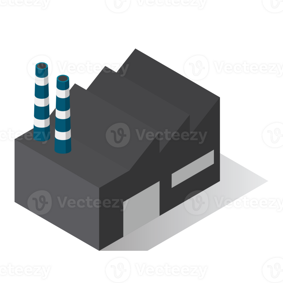 isometric factory building png