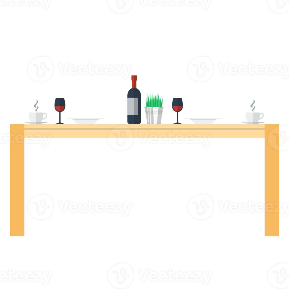 Modern dining table png