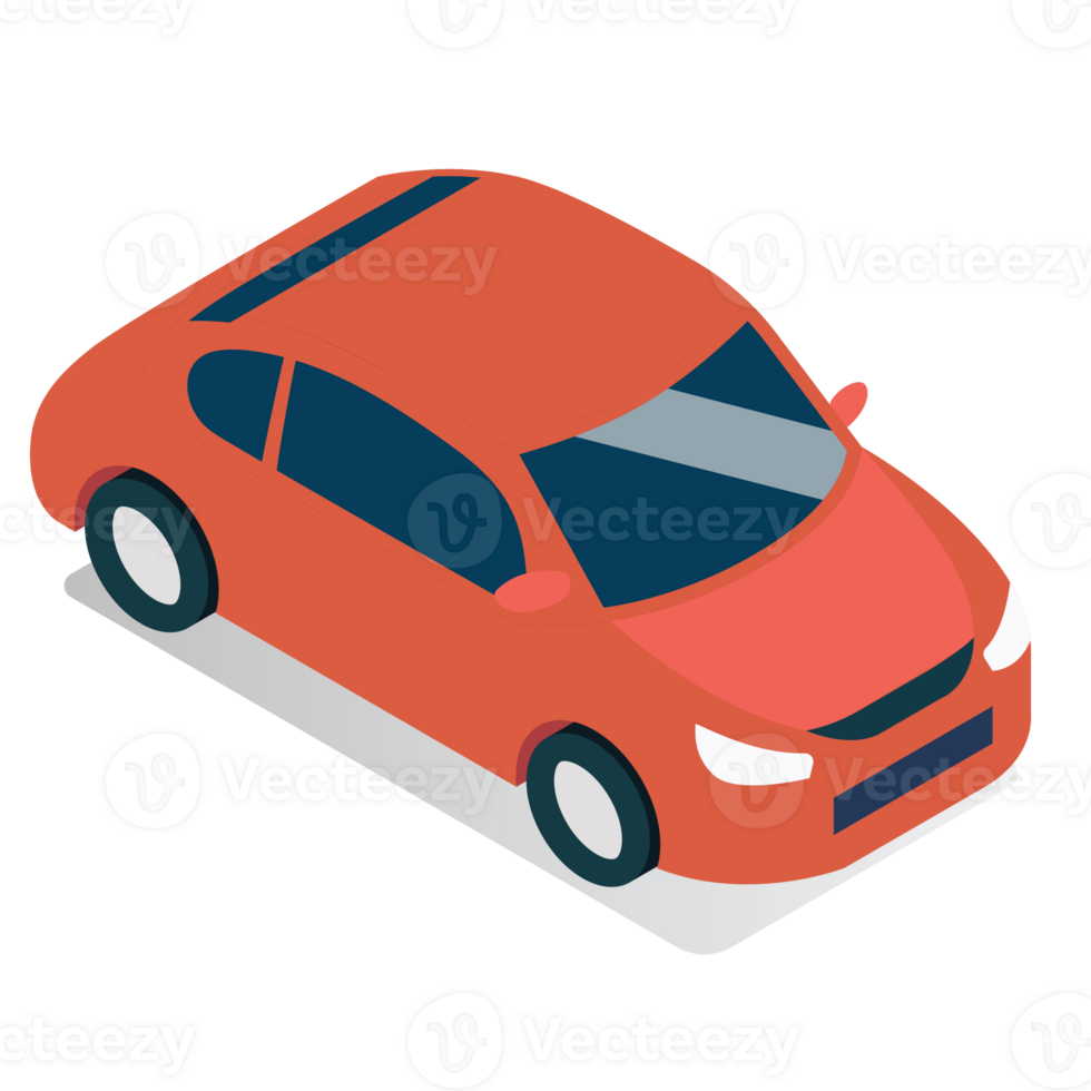 isométrico vermelho carro png