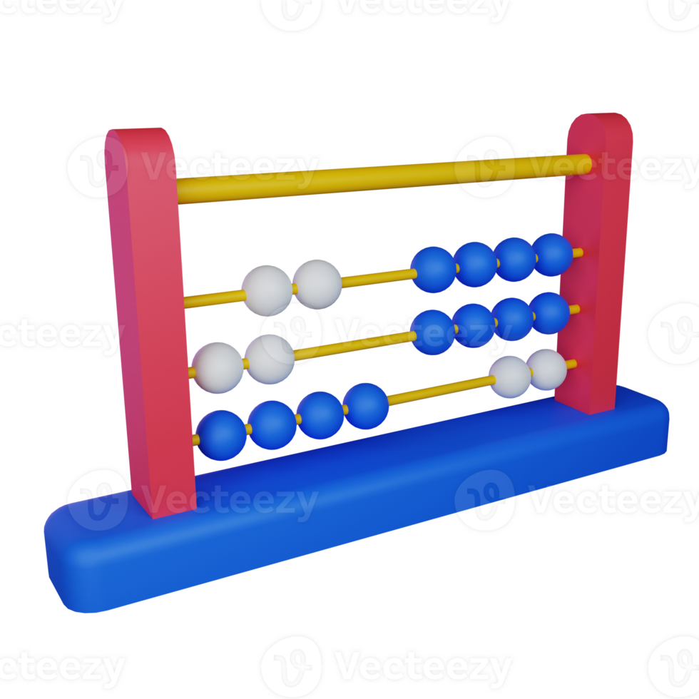 3d ilustración ábaco icono en transparente fondo, adecuado a utilizar en educación, aprendiendo, presentaciones, negocio y más png