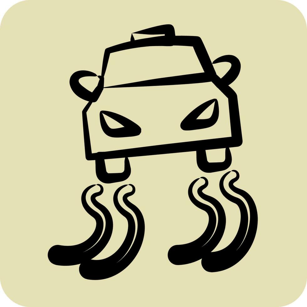 Icon Stability Control. suitable for Automotive symbol. hand drawn style. simple design editable vector