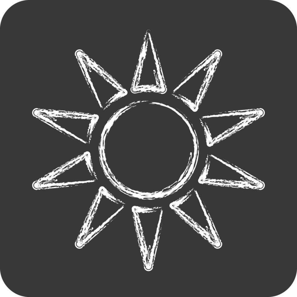 icono luz de sol. relacionado a Tailandia símbolo. tiza estilo. sencillo diseño editable.mundo viaje vector