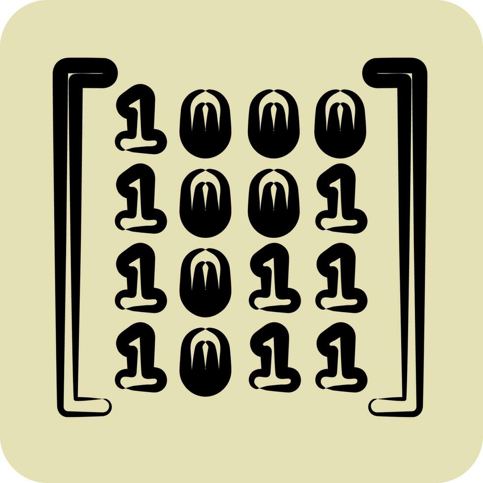 Icon Data Patterns. related to Machine Learning symbol. hand drawn style. simple design editable vector