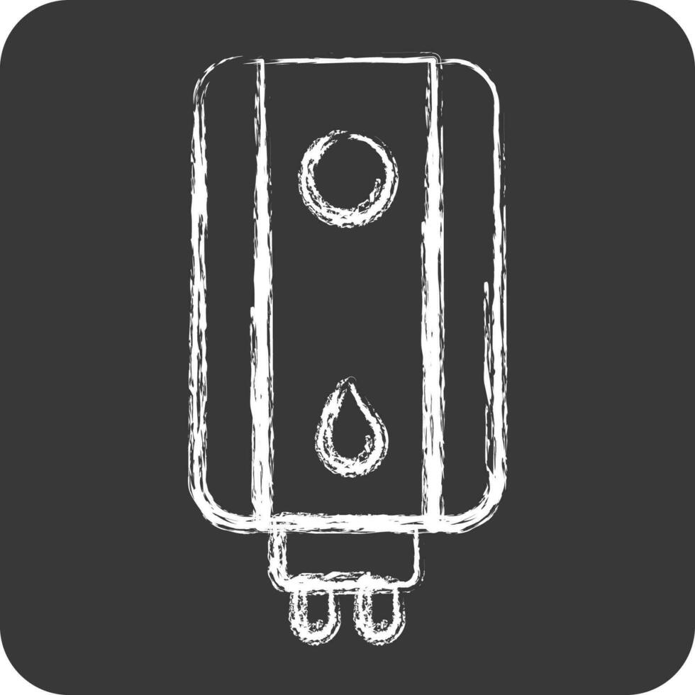 Icon Water Heater. suitable for Kitchen Appliances symbol. chalk Style. simple design editable vector