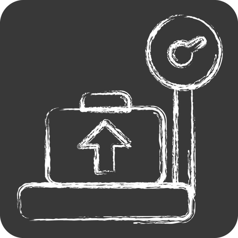 Icon Airport Scales. suitable for education symbol. chalk Style. simple design editable. design template vector