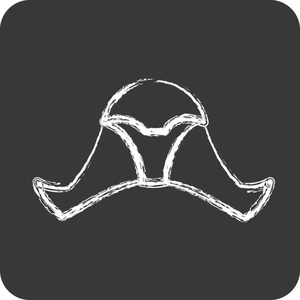 Icon Detachable Hood. suitable for sportswear symbol. chalk Style. simple design editable. design template vector. simple illustration vector