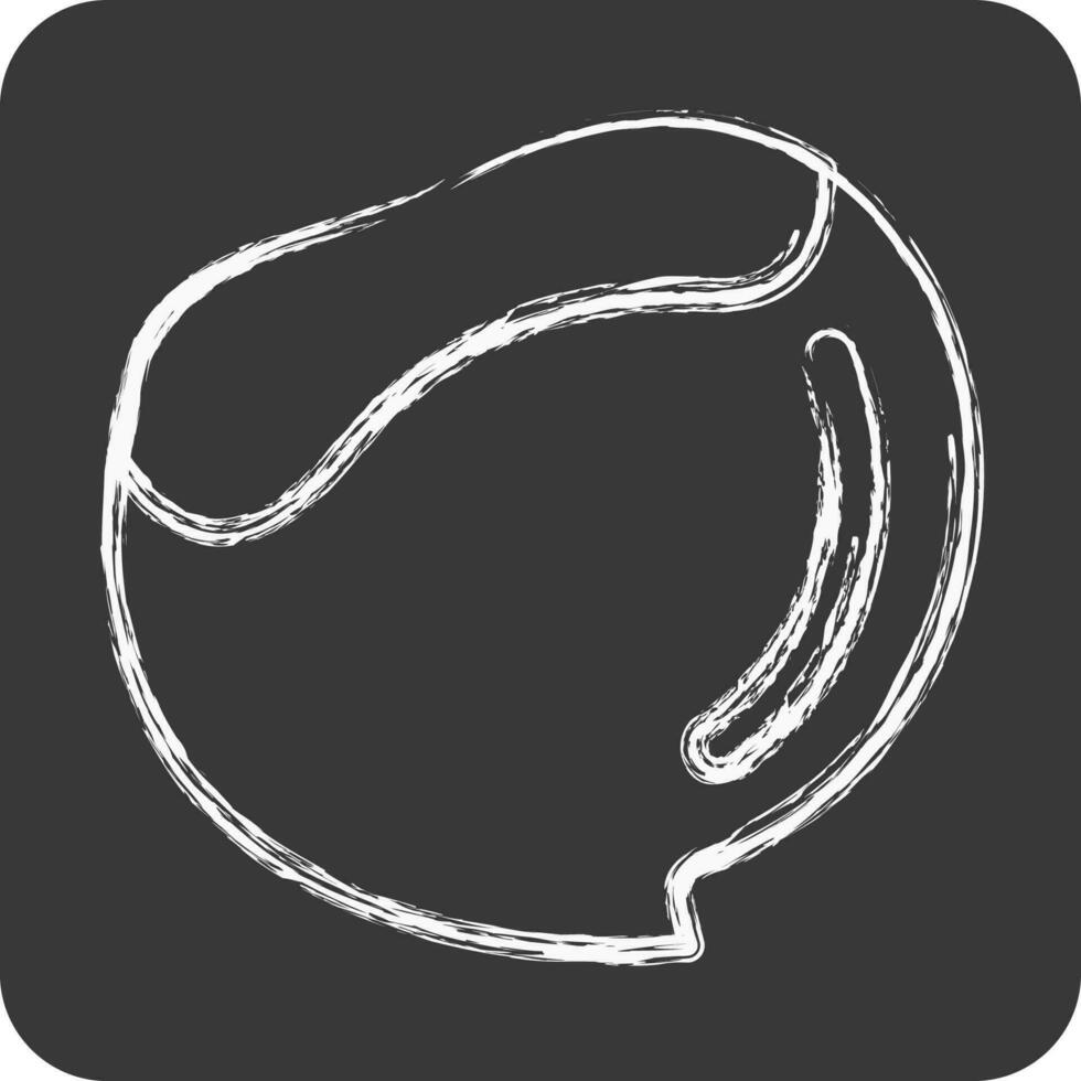 Icon Chestnut. suitable for Nuts symbol. chalk Style. simple design editable. design template vector