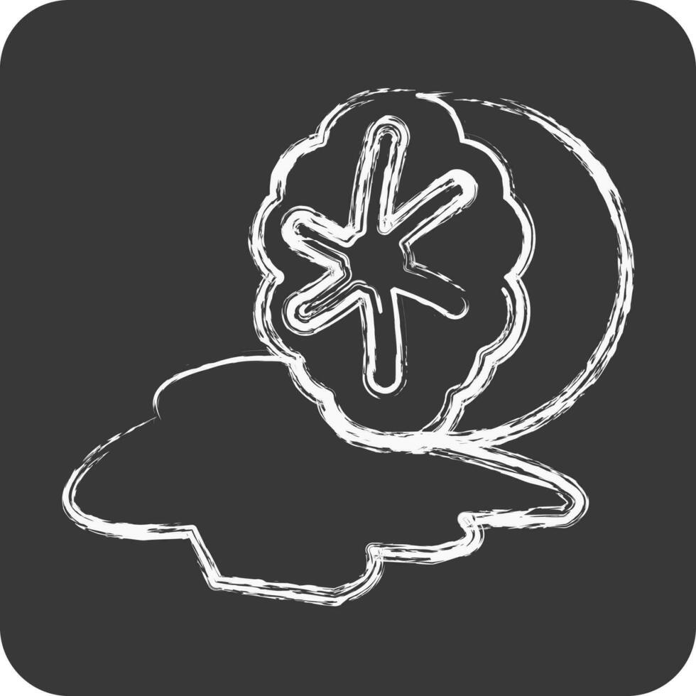 Icon Nutmeg. suitable for Nuts symbol. chalk Style. simple design editable. design template vector