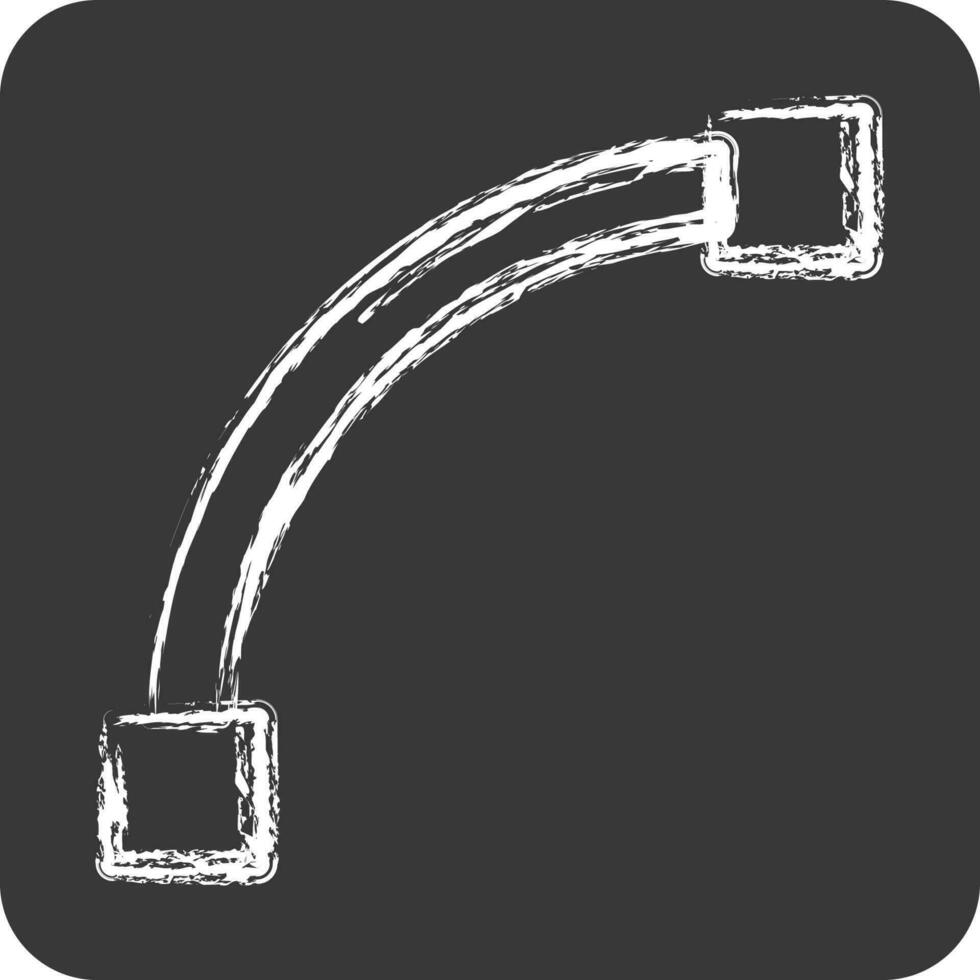 Icon Draw Arc. related to Graphic Design Tools symbol. chalk Style. simple design editable vector