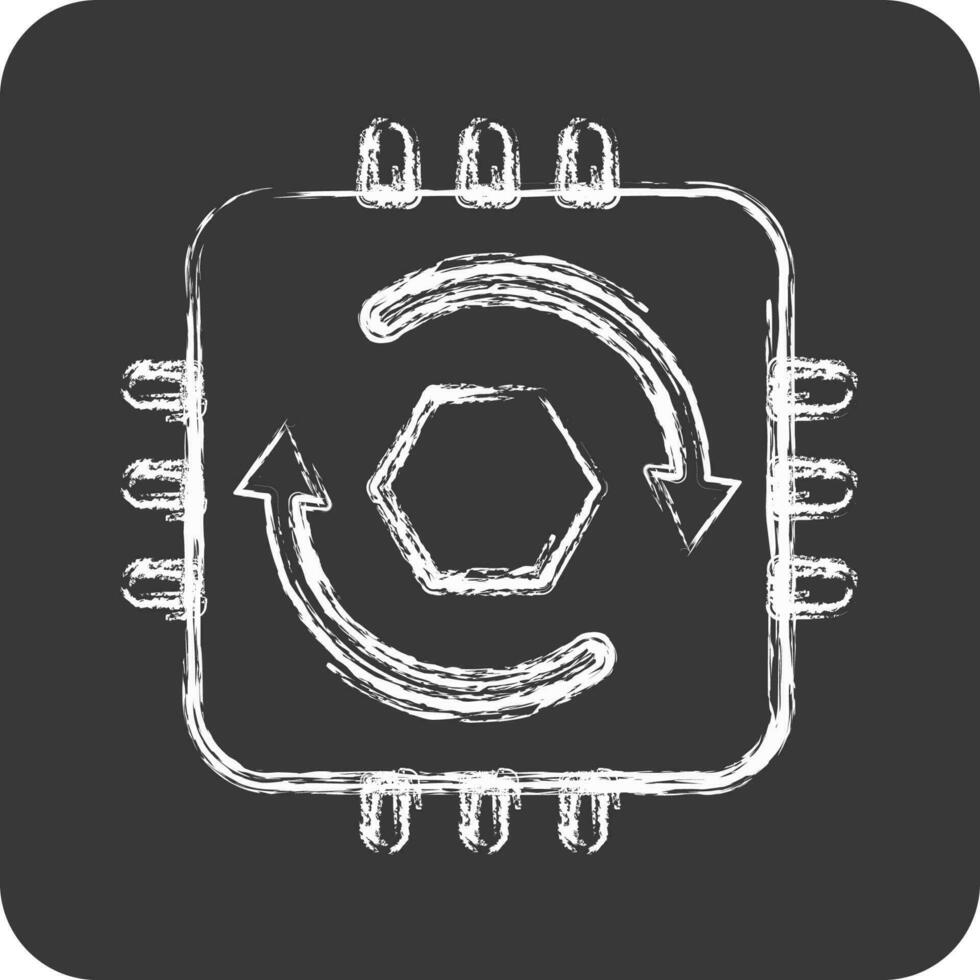 Icon Temporal Cycle Consistency. related to Machine Learning symbol. chalk Style. simple design editable vector