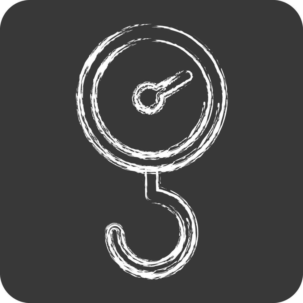 Icon Luggage Scales. suitable for education symbol. chalk Style. simple design editable. design template vector