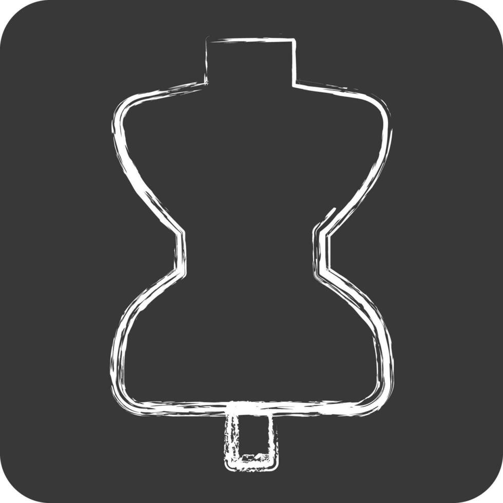 Icon Tailor Dummy. suitable for education symbol. chalk Style. simple design editable. design template vector