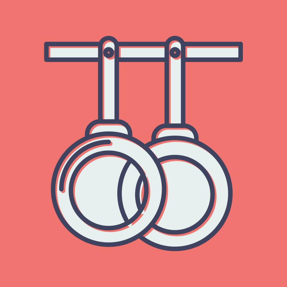 Gym Rings Vector Icon