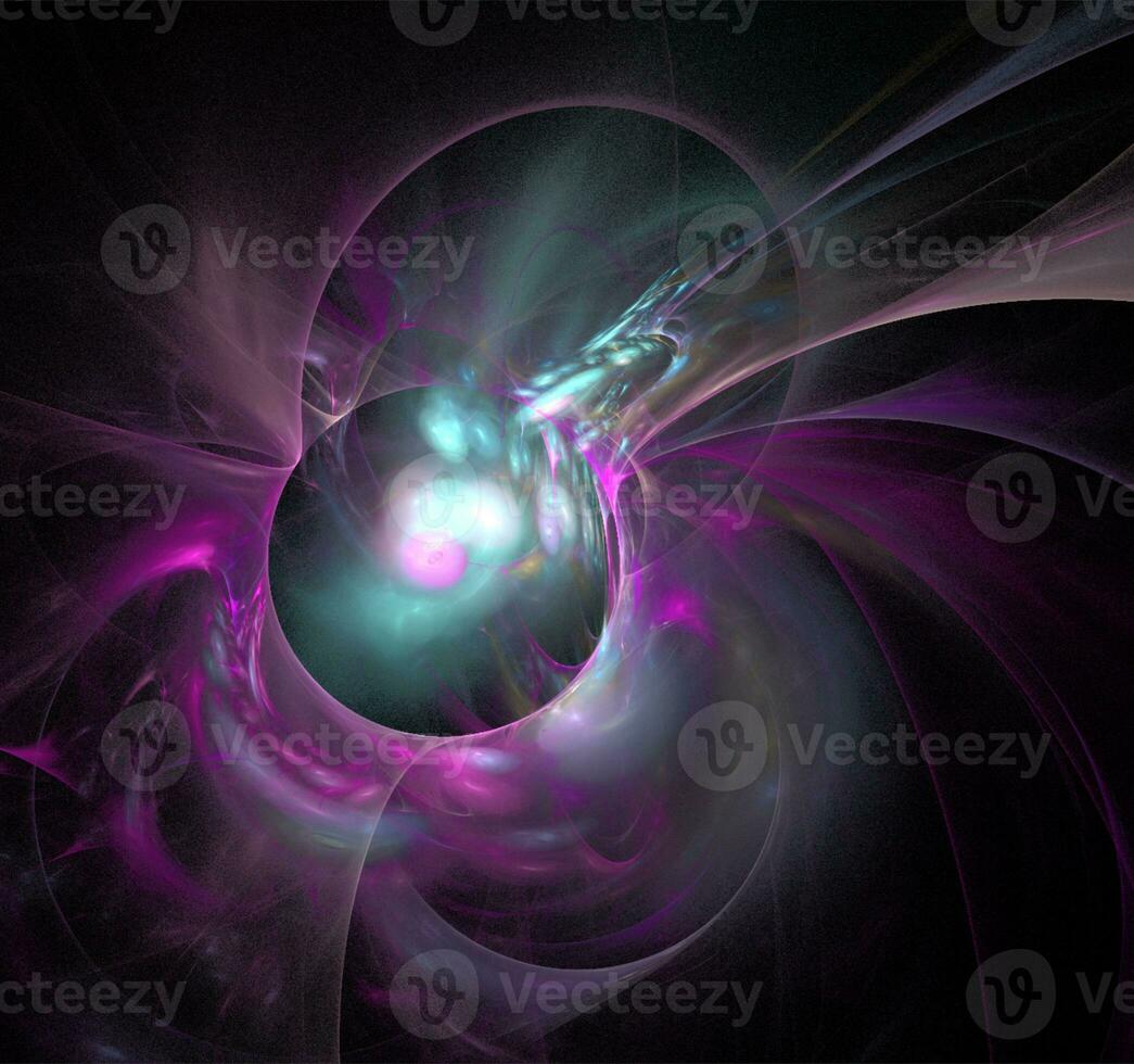 purple and blue abstract drawing on a black background, color digital graphics, design photo