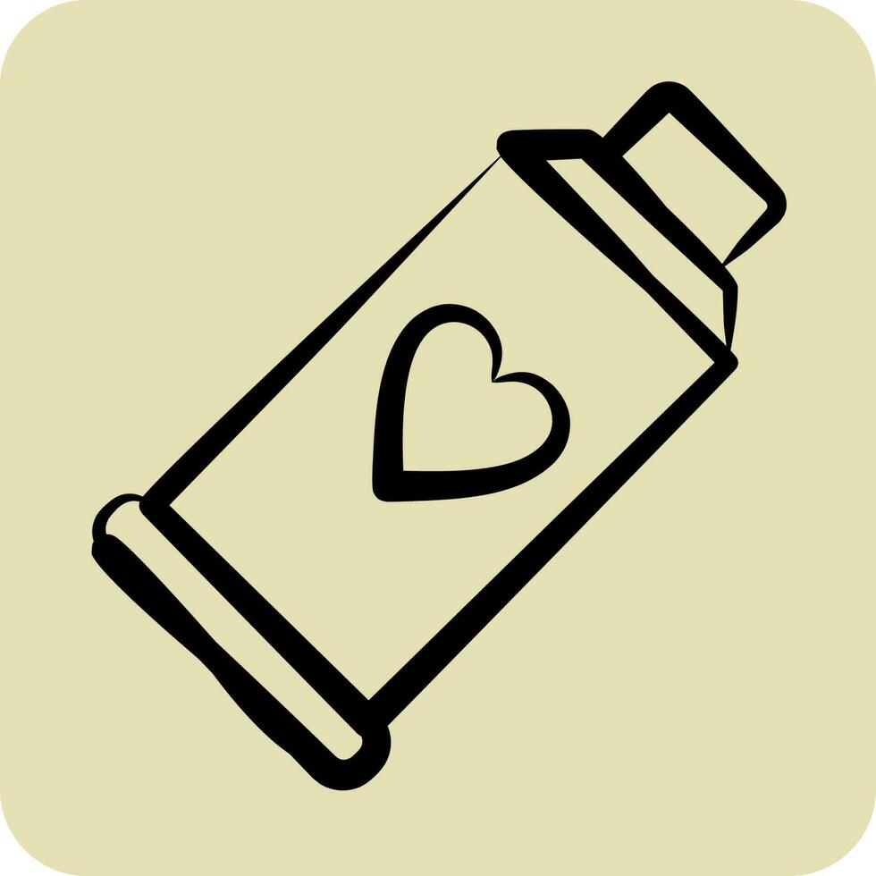 Icon Paint Tube. suitable for Paint Art Tools symbol. hand drawn style. simple design editable. design template vector. simple illustration vector