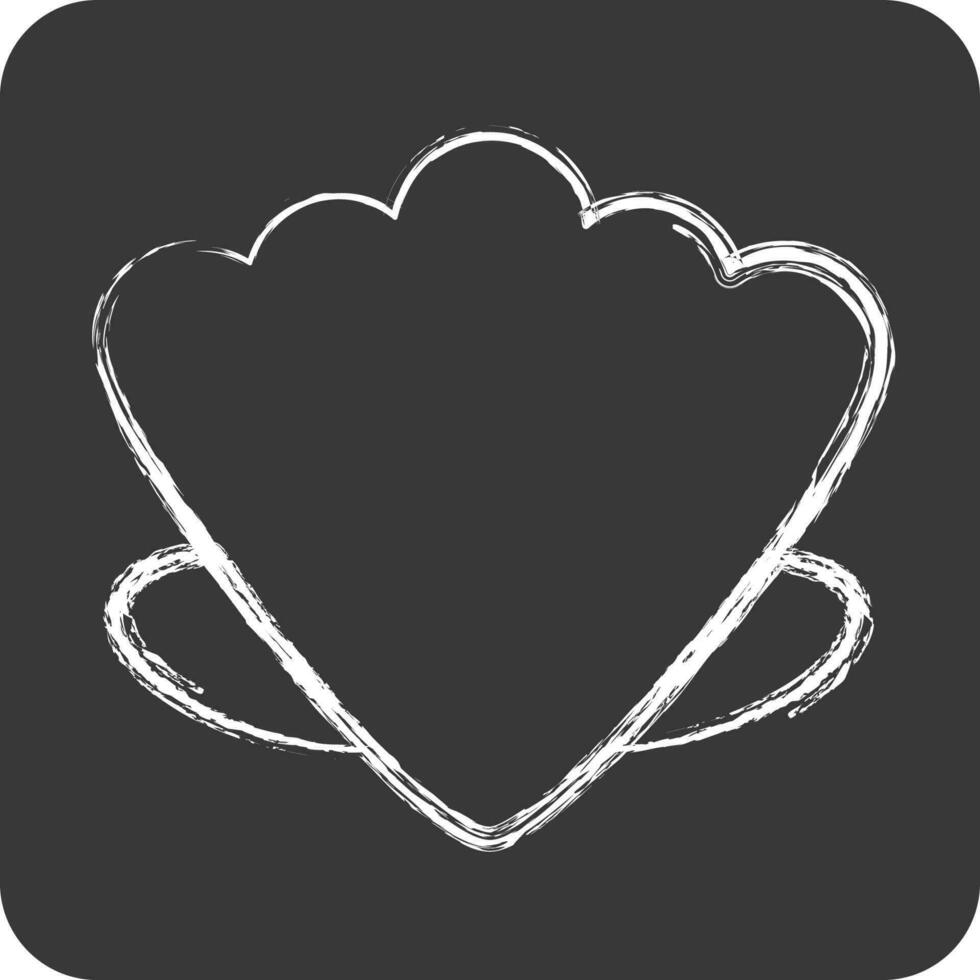 Icon Shell. suitable for Summer symbol. chalk Style. simple design editable. design template vector. simple illustration vector