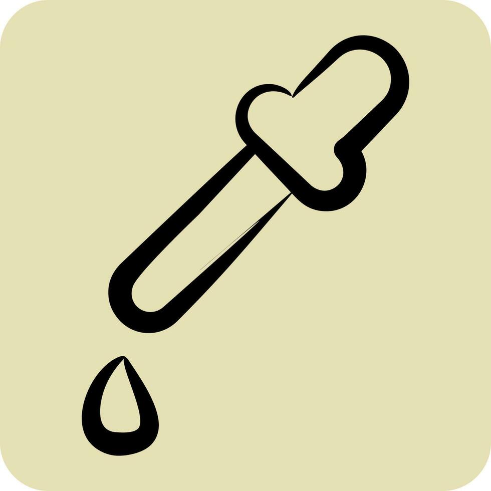 Icon Eyedropper. related to Graphic Design Tools symbol. hand drawn style vector