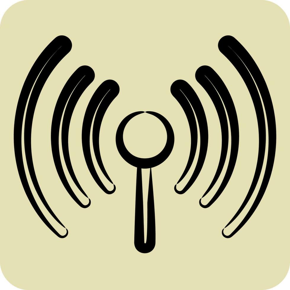 Icon WIFI. suitable for City Park symbol. hand drawn style. simple design editable. design template vector