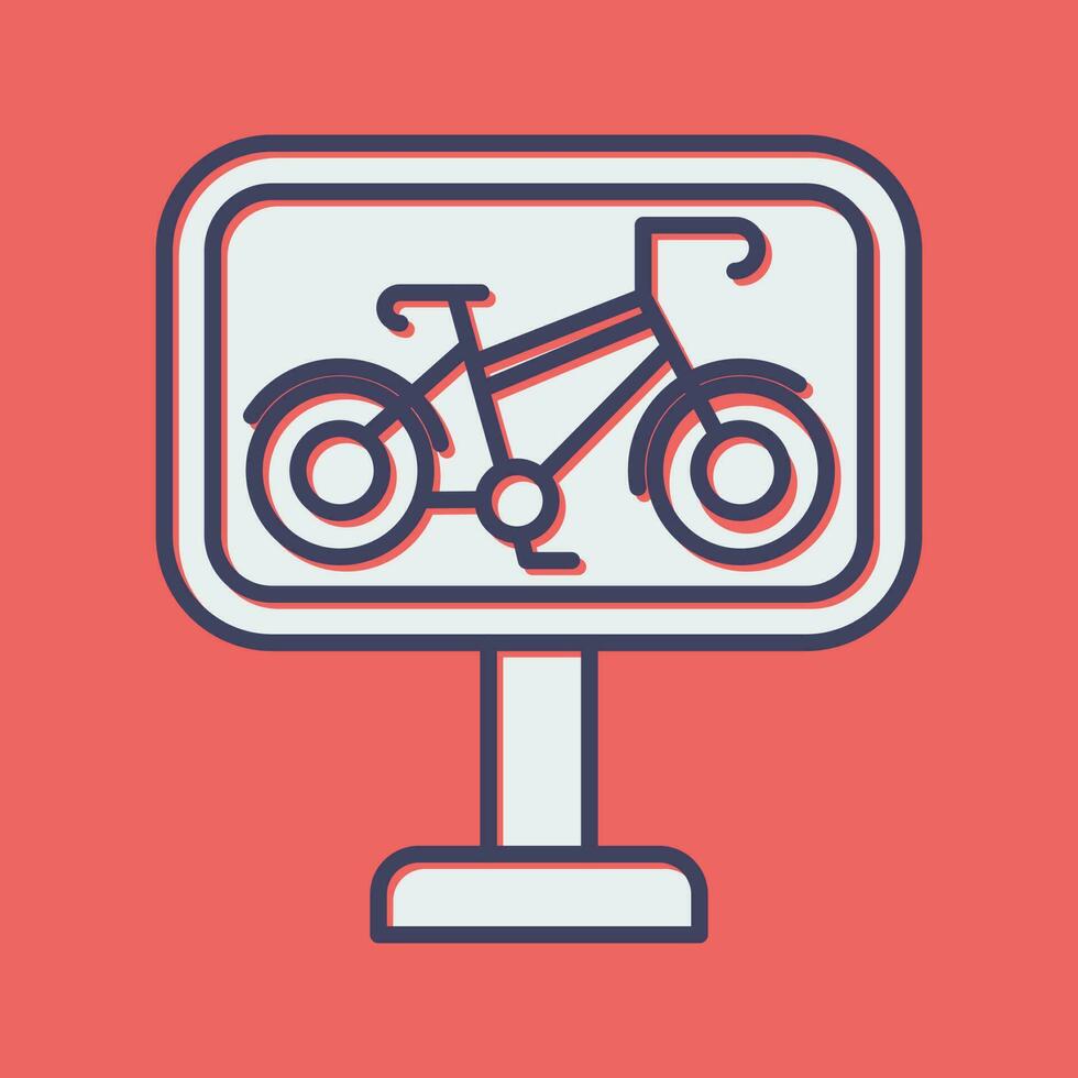 icono de vector de carril bici