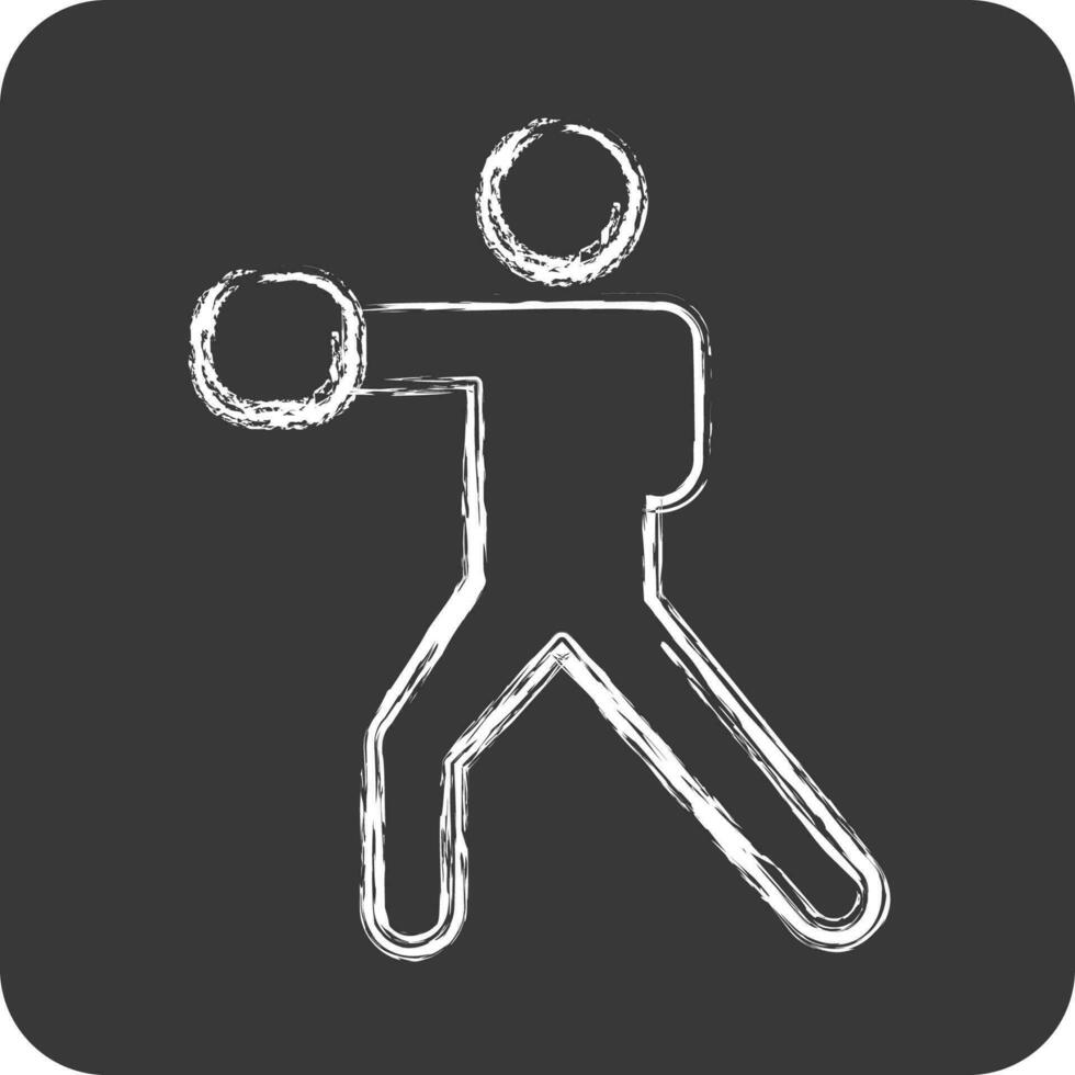 Icon Boxing. related to Combat Sport symbol. chalk Style. simple design editable.boxing vector