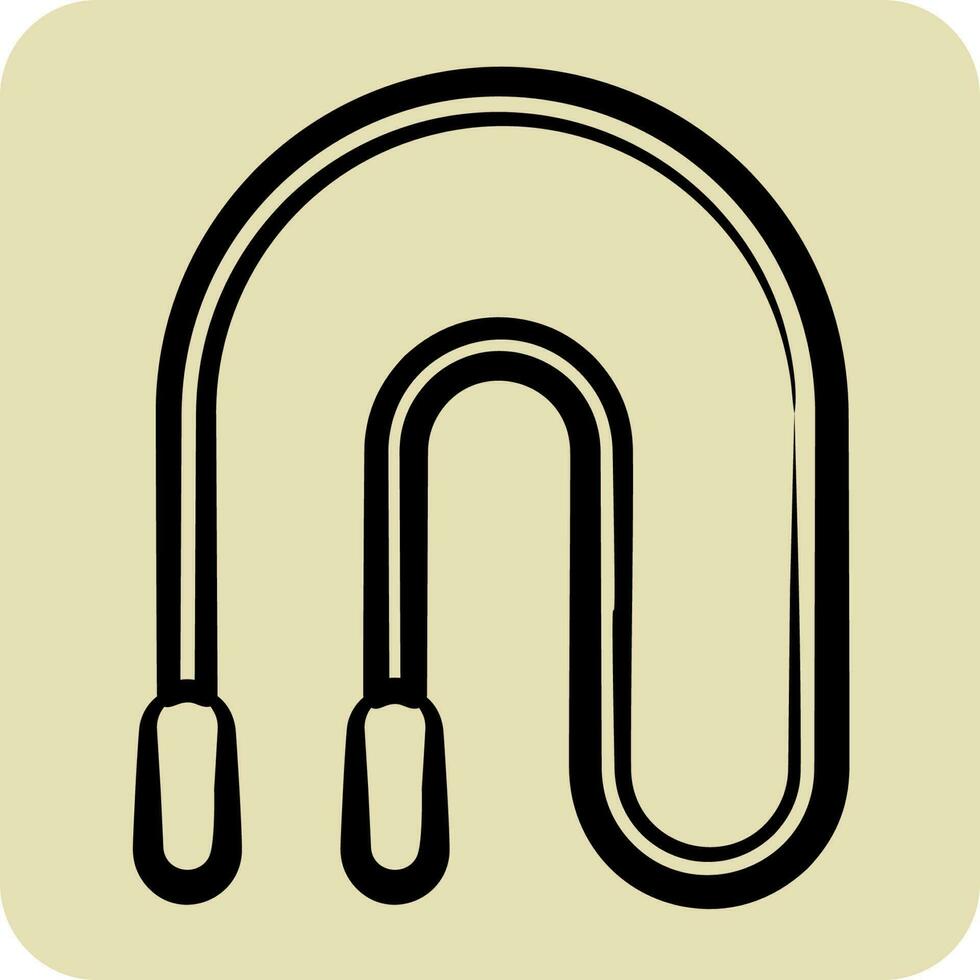 Icon Skipping Rope. related to Combat Sport symbol. hand drawn style. simple design editable.boxing vector