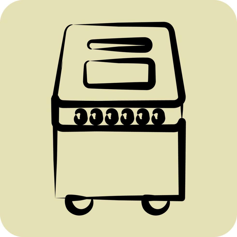 Icon Bread Maker. suitable for Kitchen Appliances symbol. hand drawn style. simple design editable vector