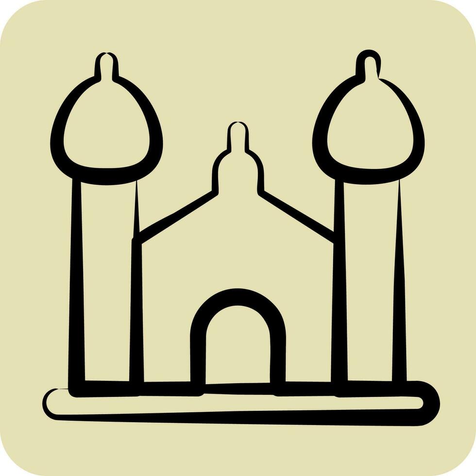 Icon Synagogue. suitable for education symbol. hand drawn style. simple design editable. design template vector