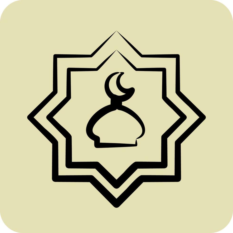 Icon Rub El Harb. related to Eid Al Adha symbol. glyph style. simple design editable. simple illustration vector