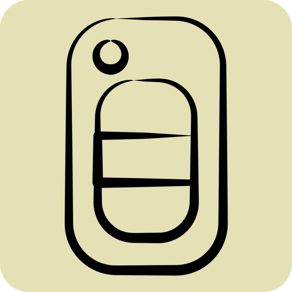 Icon Key. suitable for Automotive symbol. hand drawn style. simple design editable vector