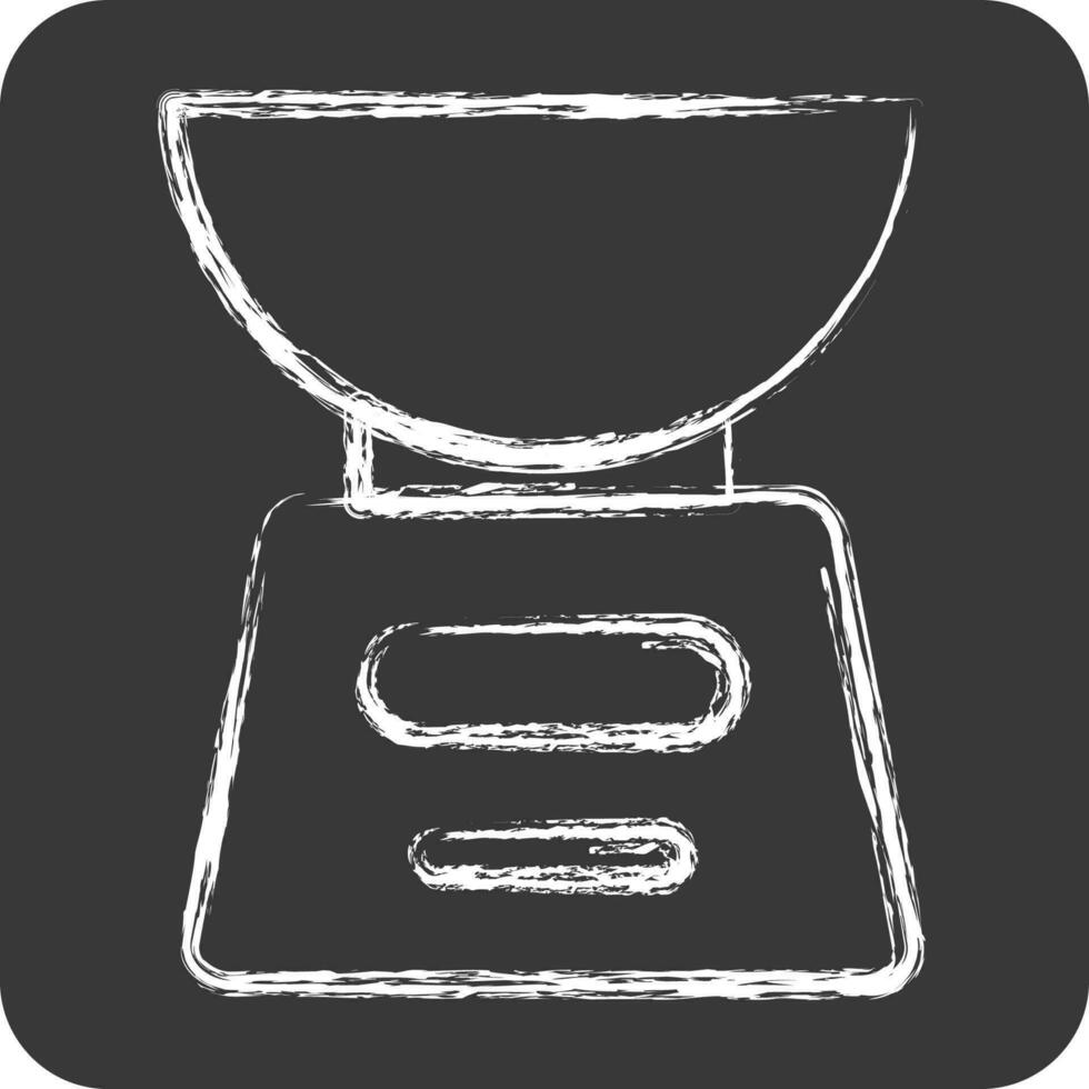 Icon Scales. suitable for Kitchen Appliances symbol. chalk Style. simple design editable vector