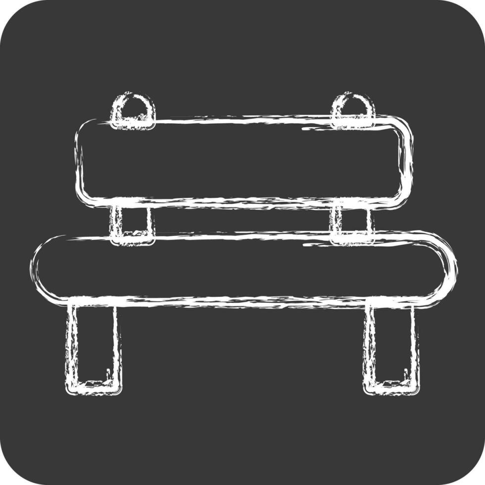 Icon Bench. suitable for City Park symbol. chalk Style. simple design editable. design template vector