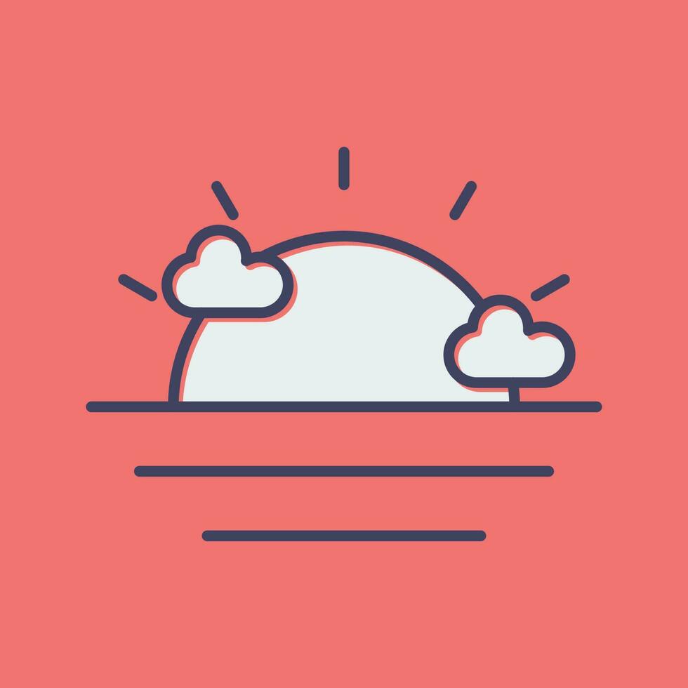 Sunset Vector Icon