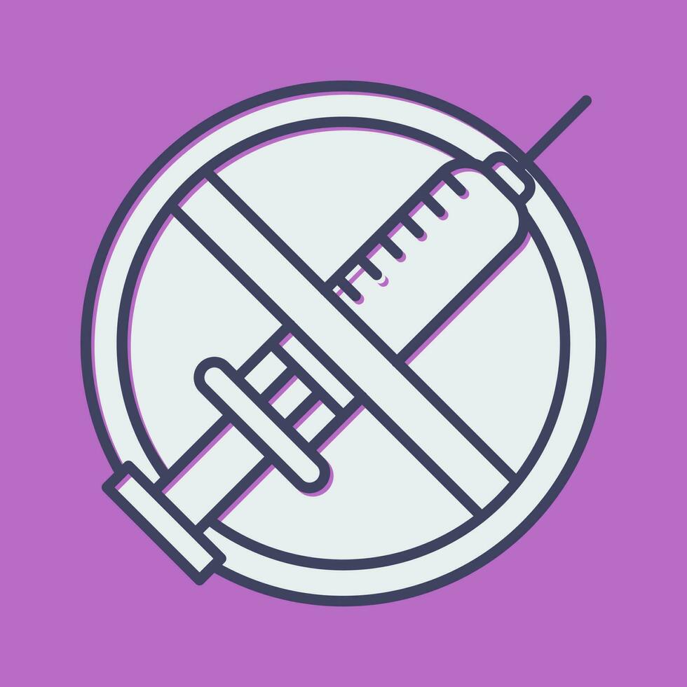 No Vaccines Vector Icon